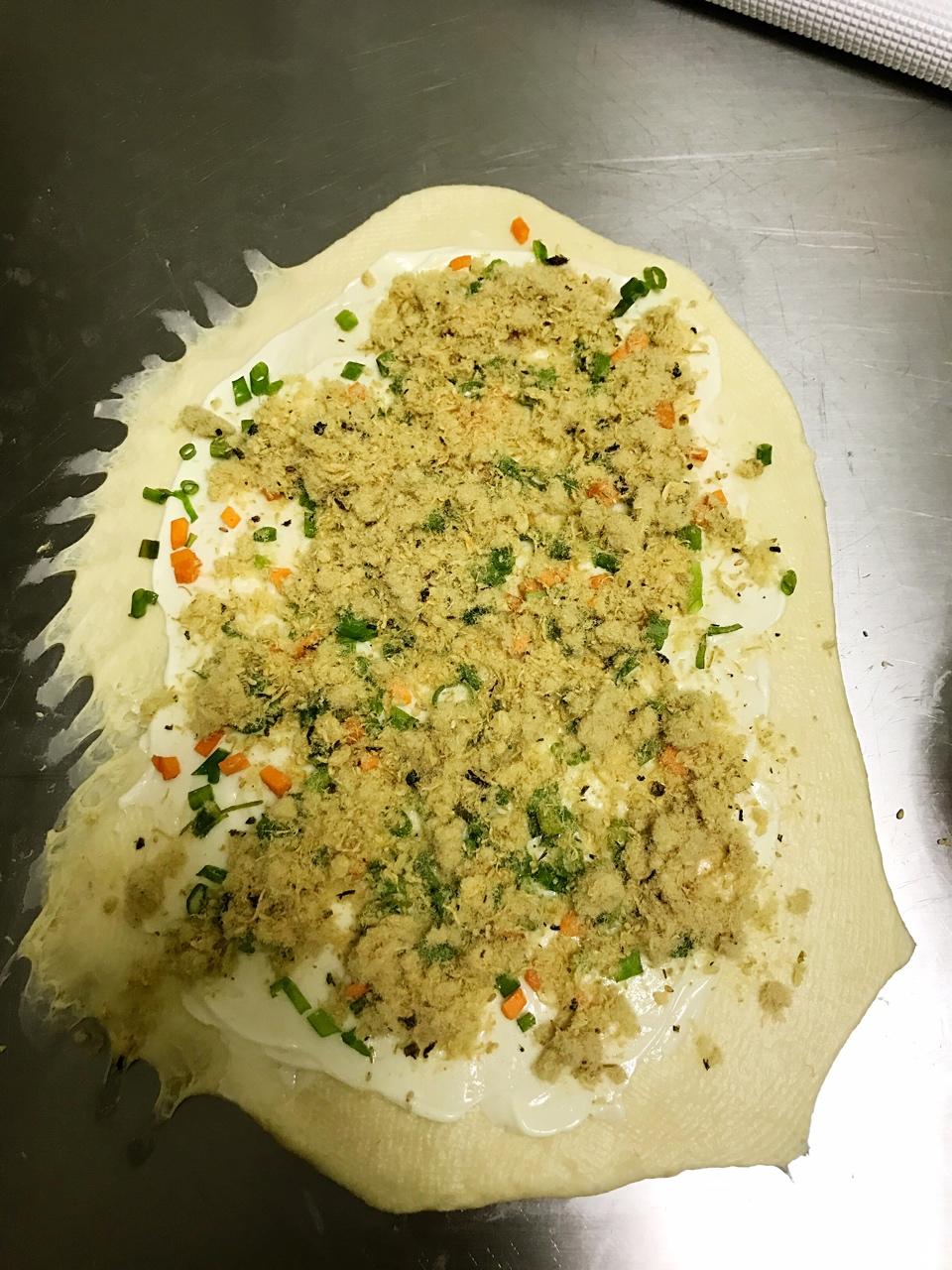 香葱肉松手撕吐司