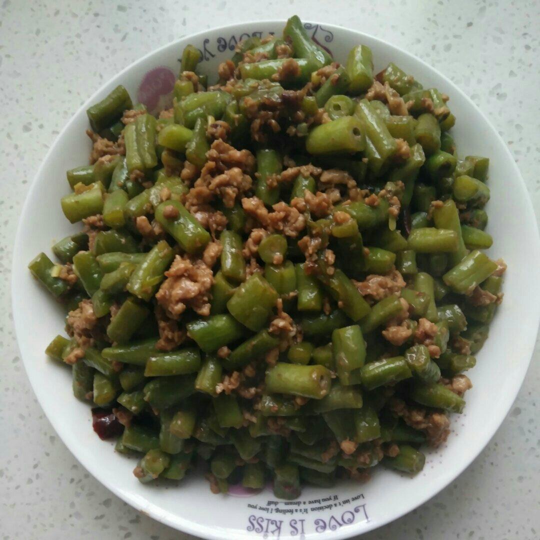 肉沫豆角下饭菜