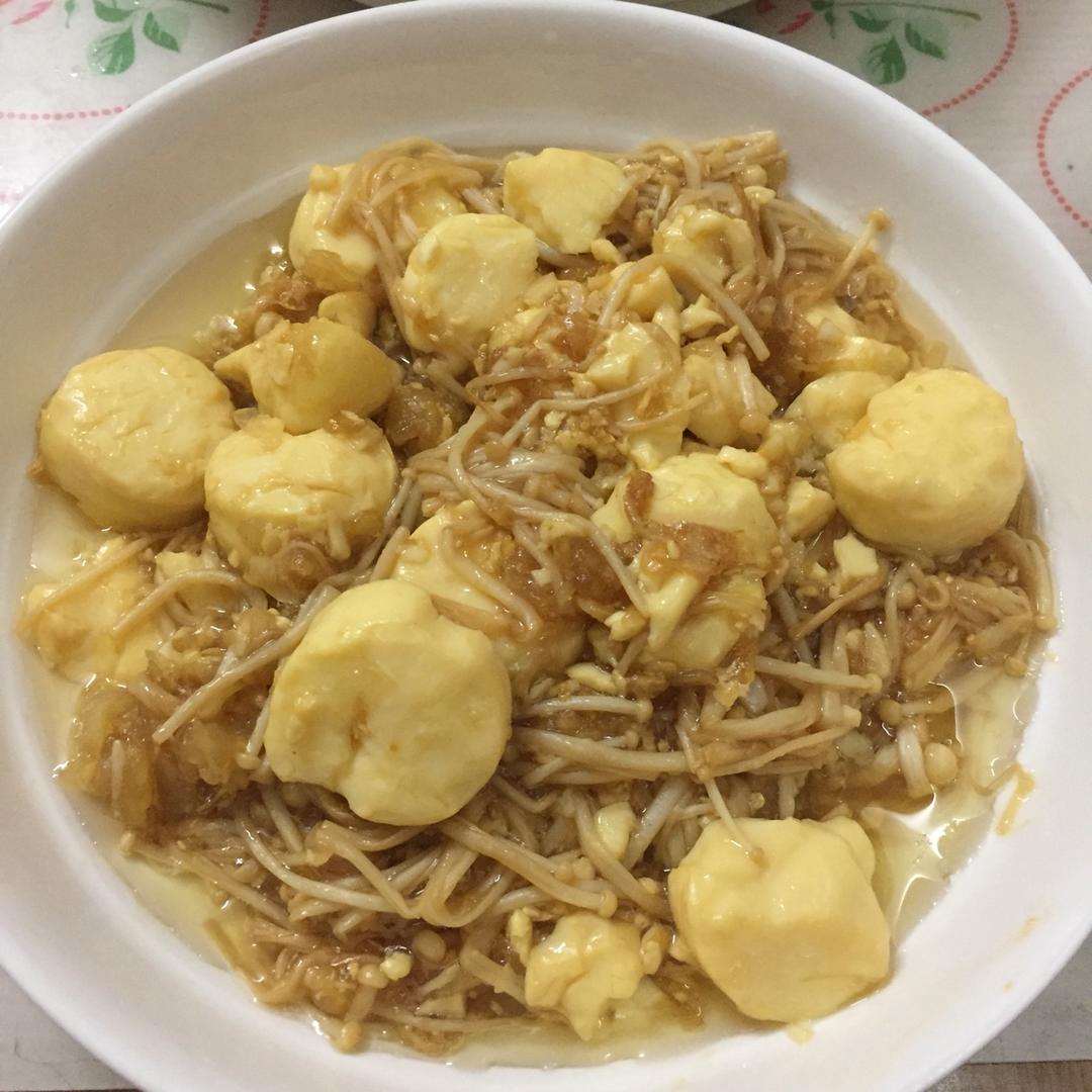 语m做的超级下饭菜金针菇日本豆腐