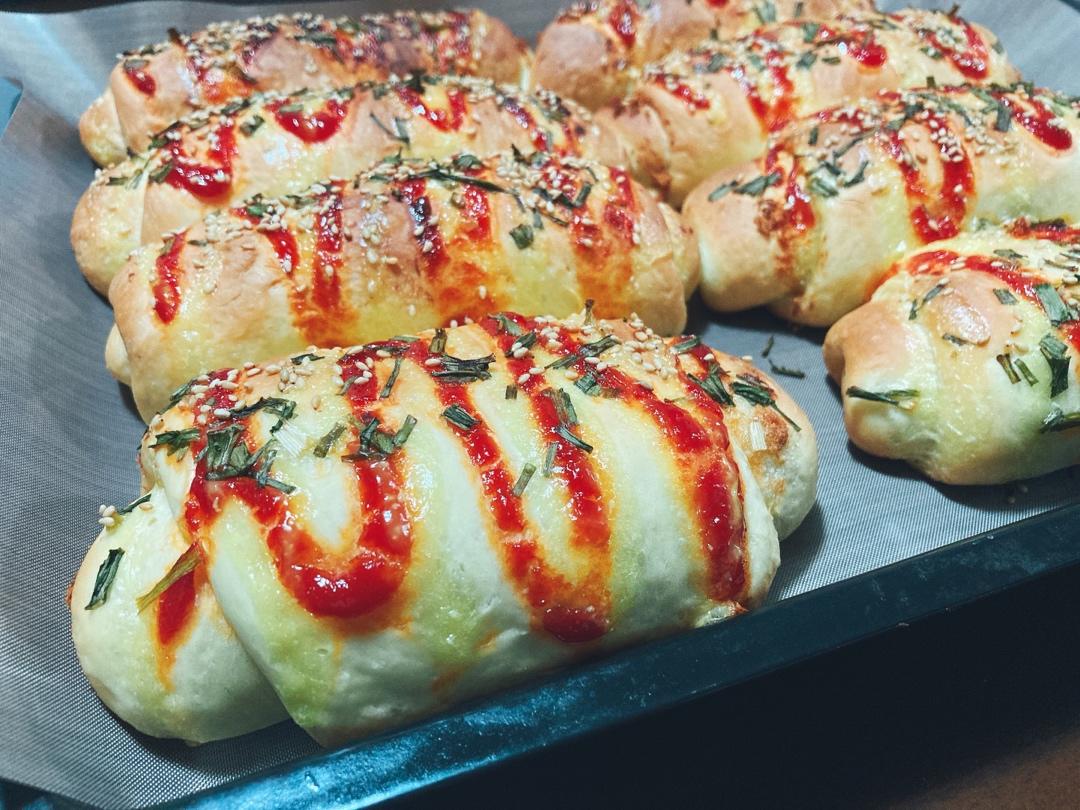 葱香芝士面包(一次性发酵)