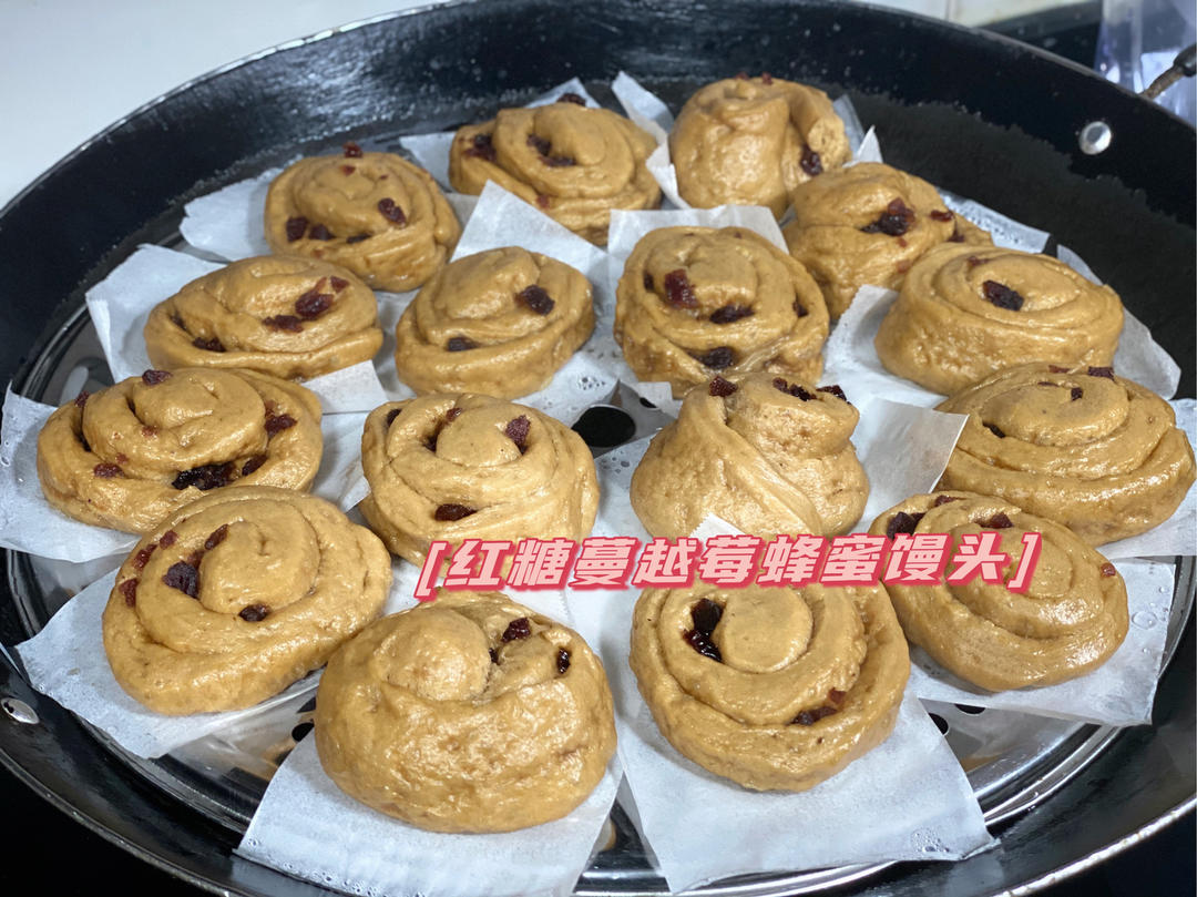 开花红糖馒头