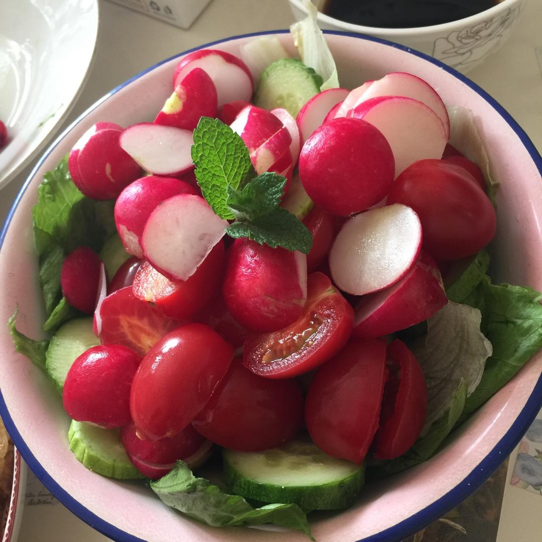 樱桃萝卜和风沙拉