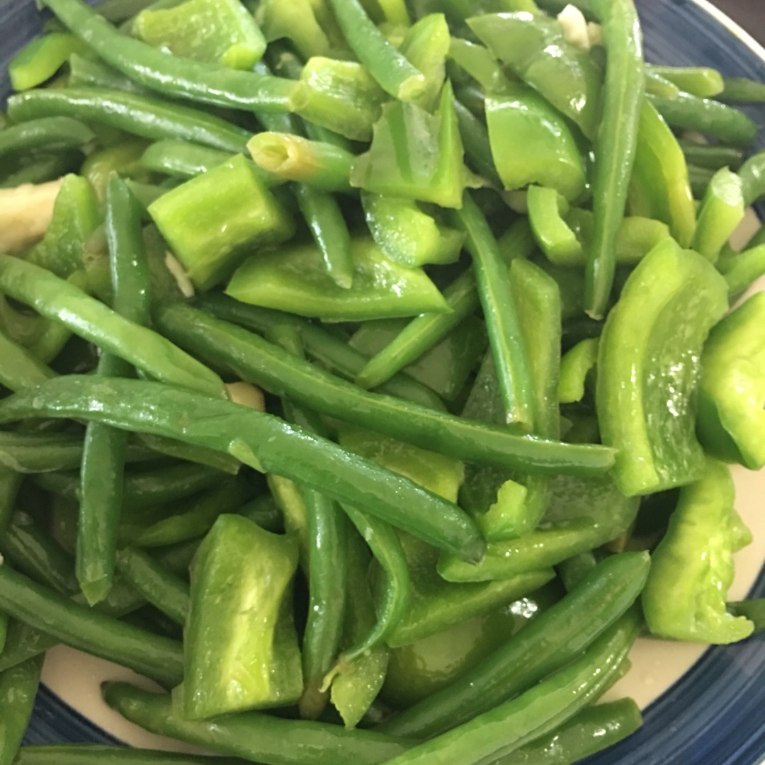 青椒炒四季豆