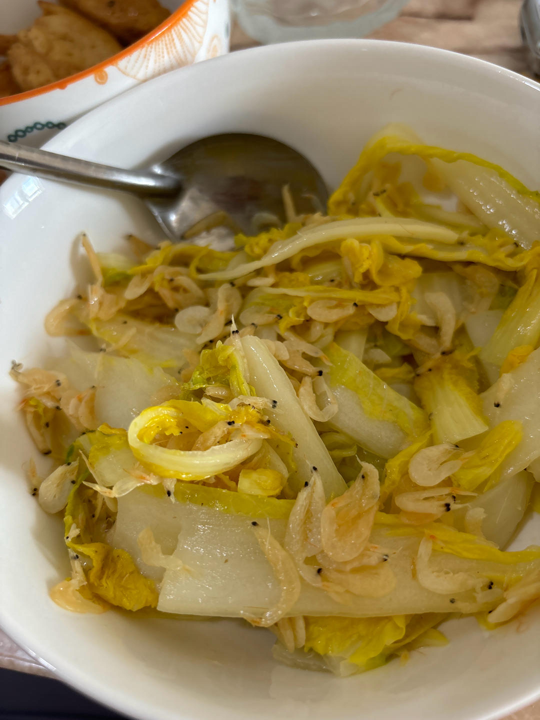 虾皮炒白菜，鲜的很啊