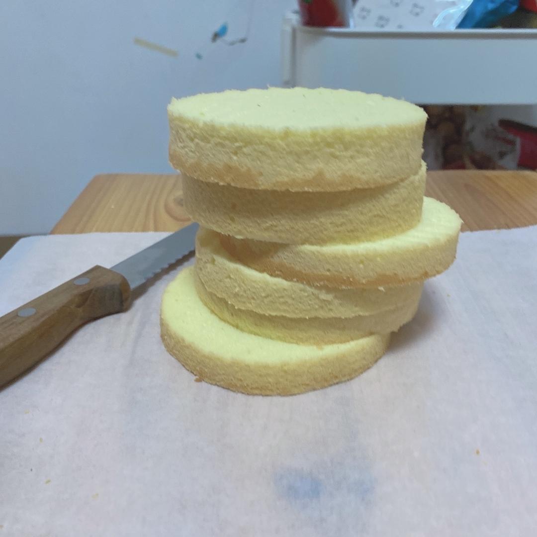 四寸抹面戚风蛋糕胚