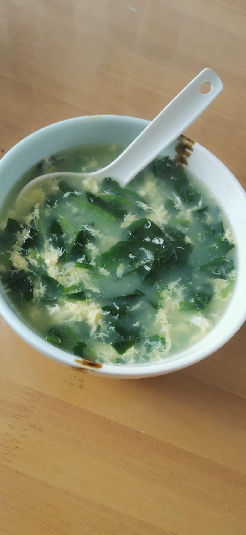 鲜蛋花菠菜汤