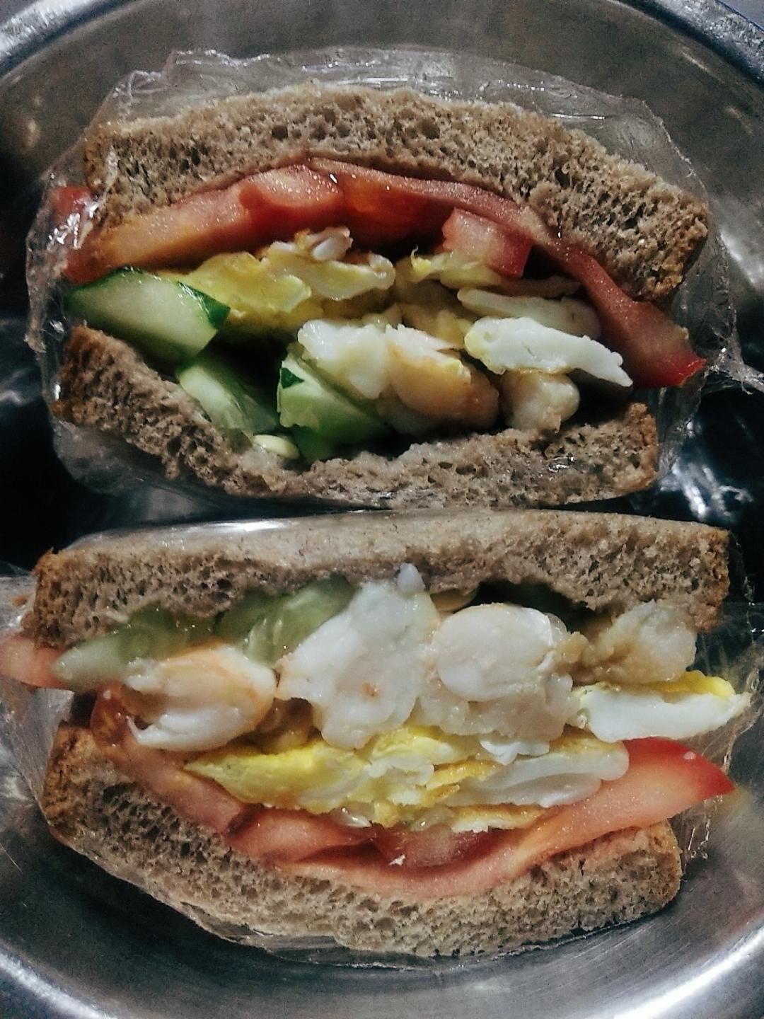 不长肉的减脂餐，三明治