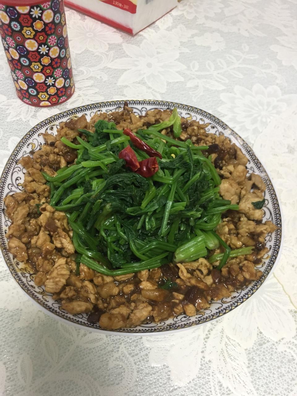 肉末菠菜塔
