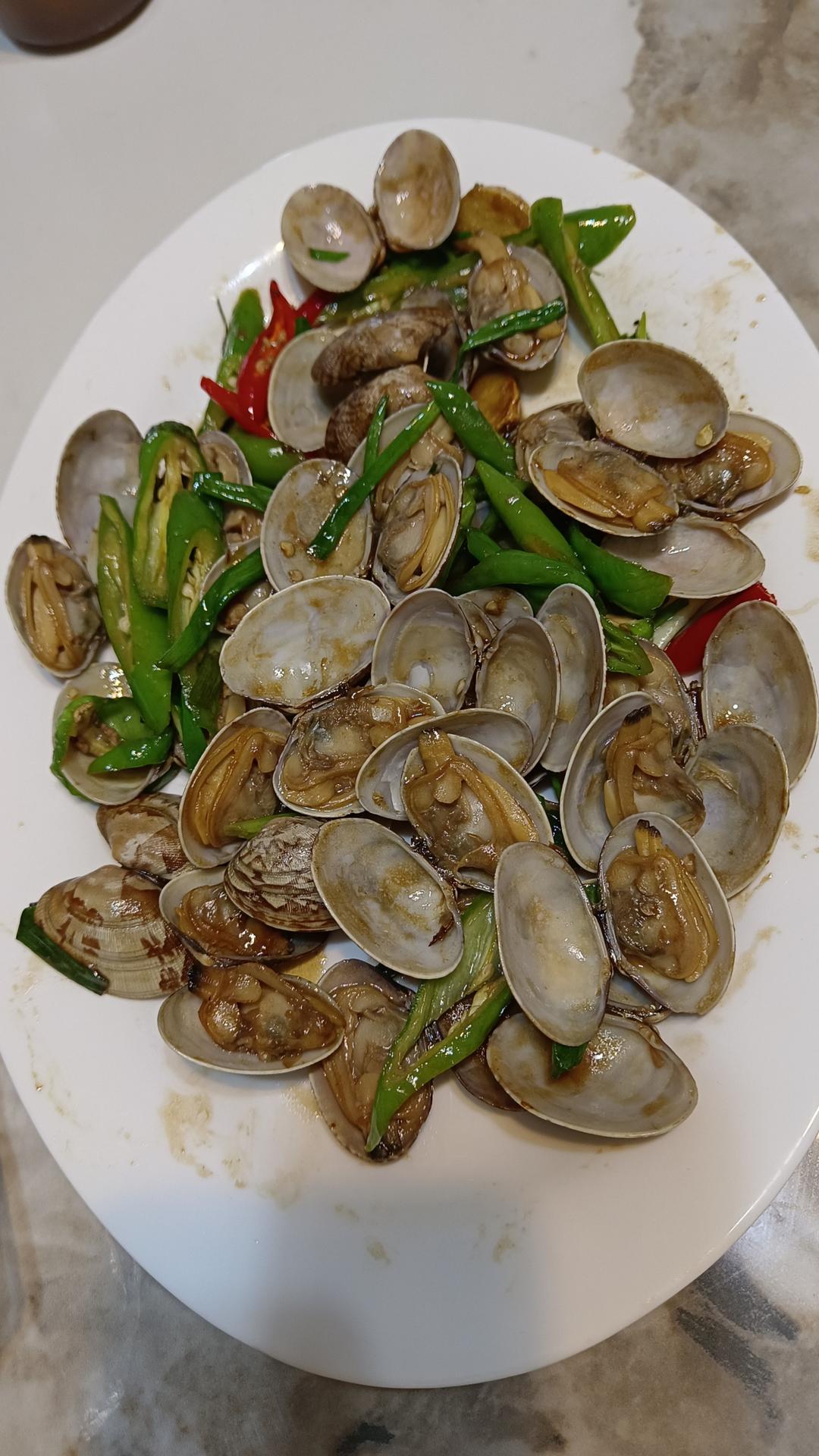 5分钟快手菜❗️秒杀路边摊爆炒花甲～好吃到爆