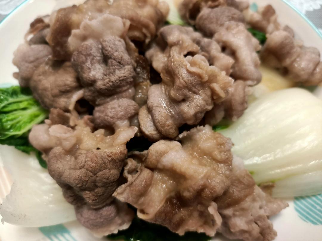 白灼生菜肥牛