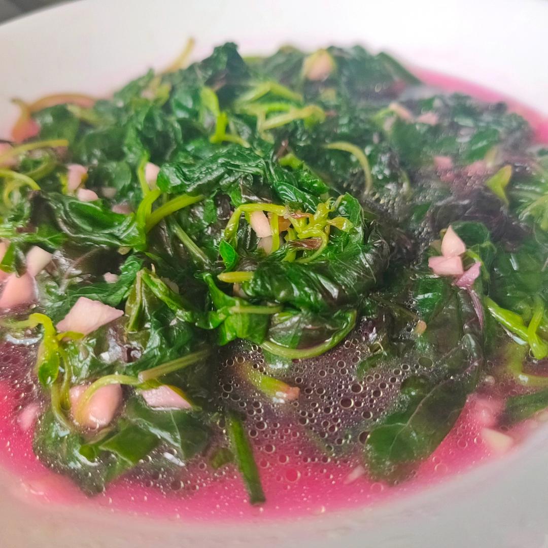 清炒红苋菜（简单菜也有窍门，一看就明白）