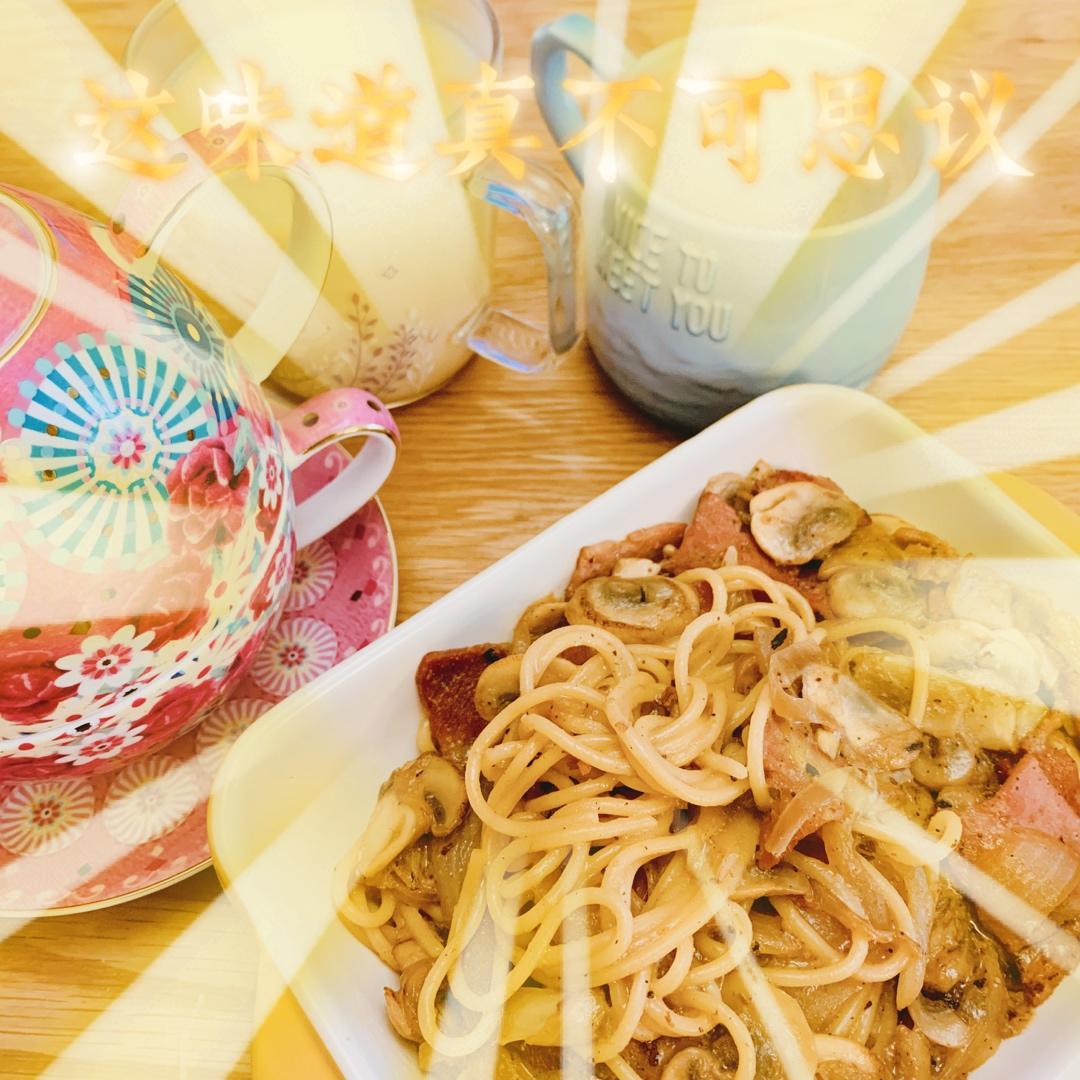 低卡伪白酱奶油培根蘑菇意大利面｜#Healthymeals# 减脂必撸02