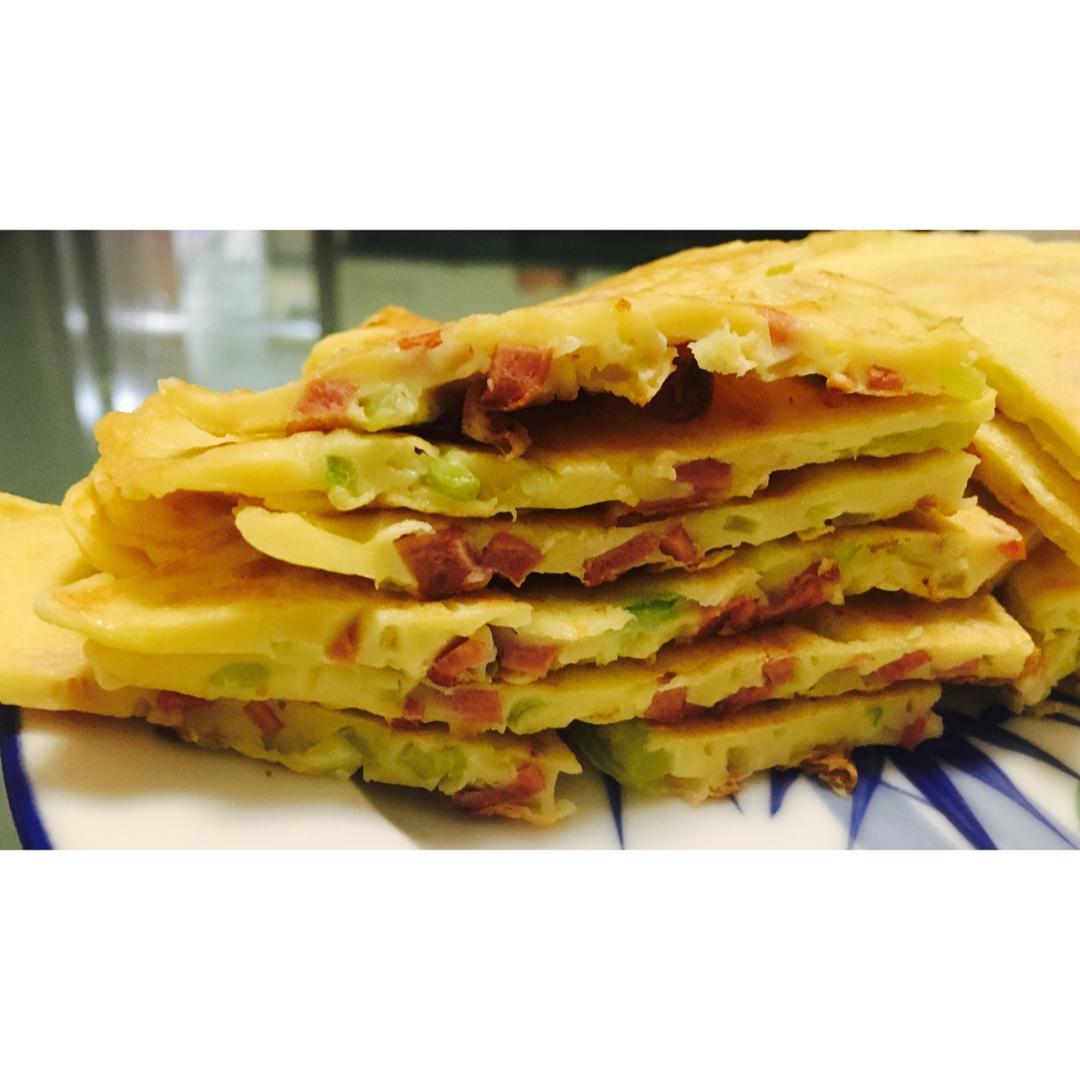 快手鸡蛋饼～～十分钟早餐！