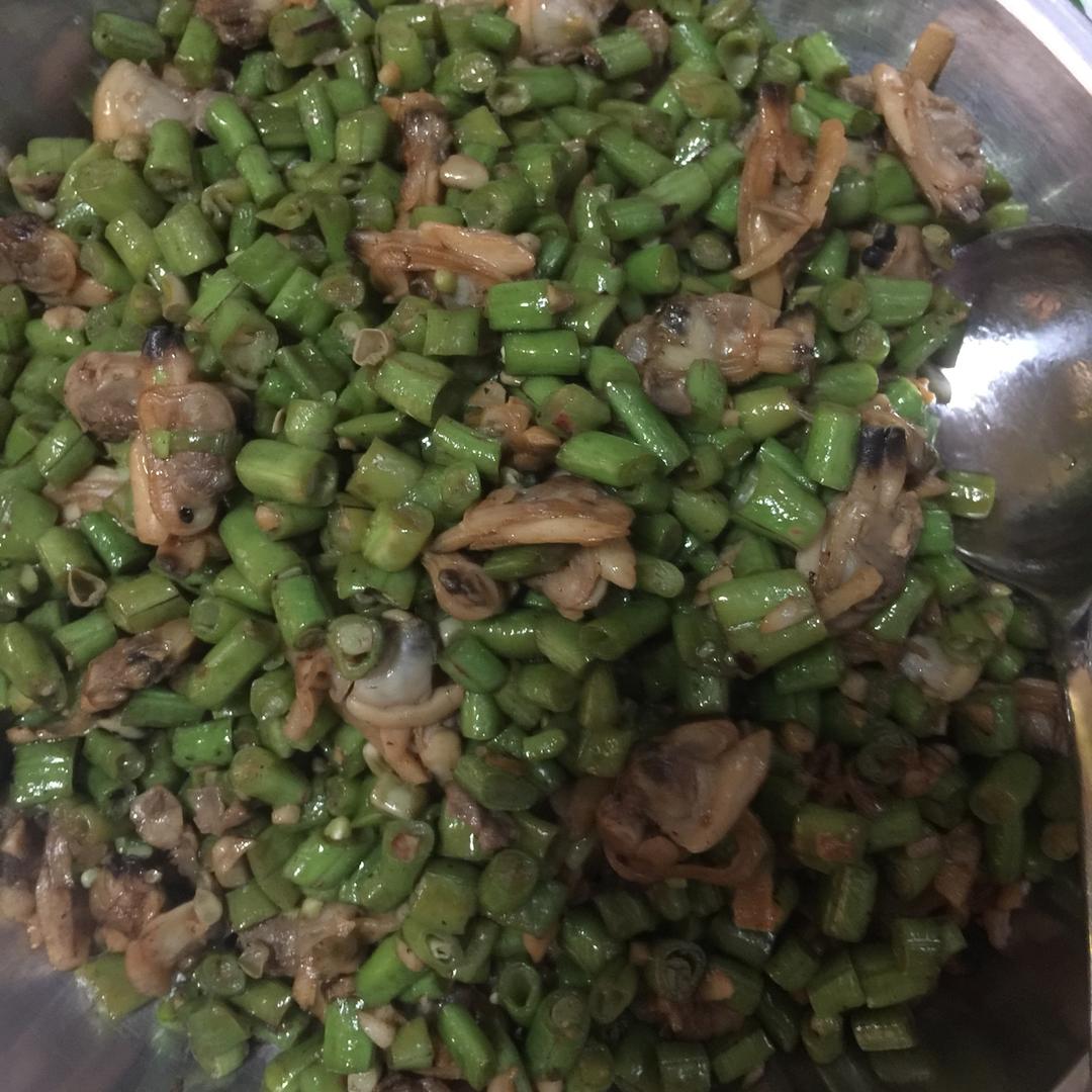 蚬肉炒豆角