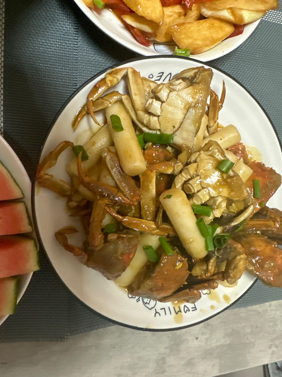 六月黄毛豆炒年糕