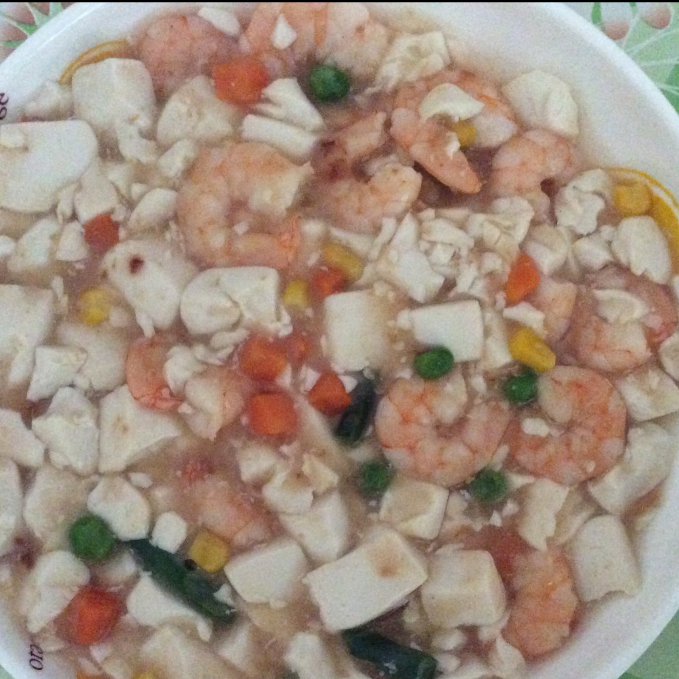虾仁豆腐煲