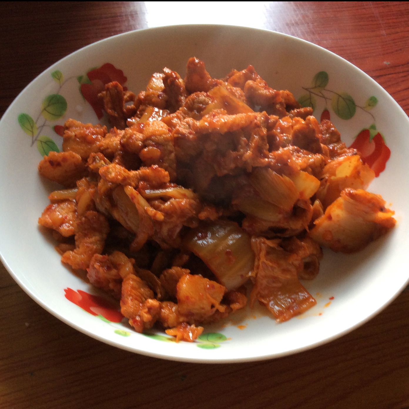 辣白菜炒五花肉