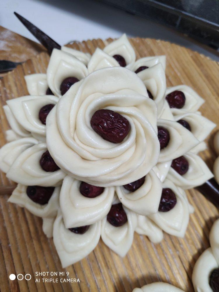 花样面食，花样馒头，【枣花馍】