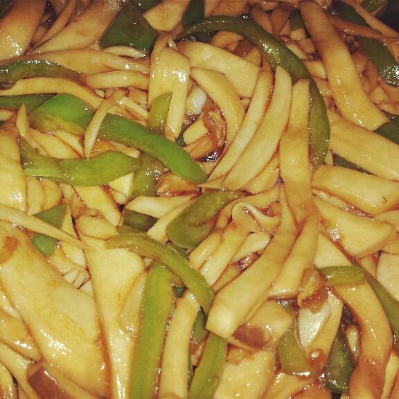 青椒素炒杏鲍菇