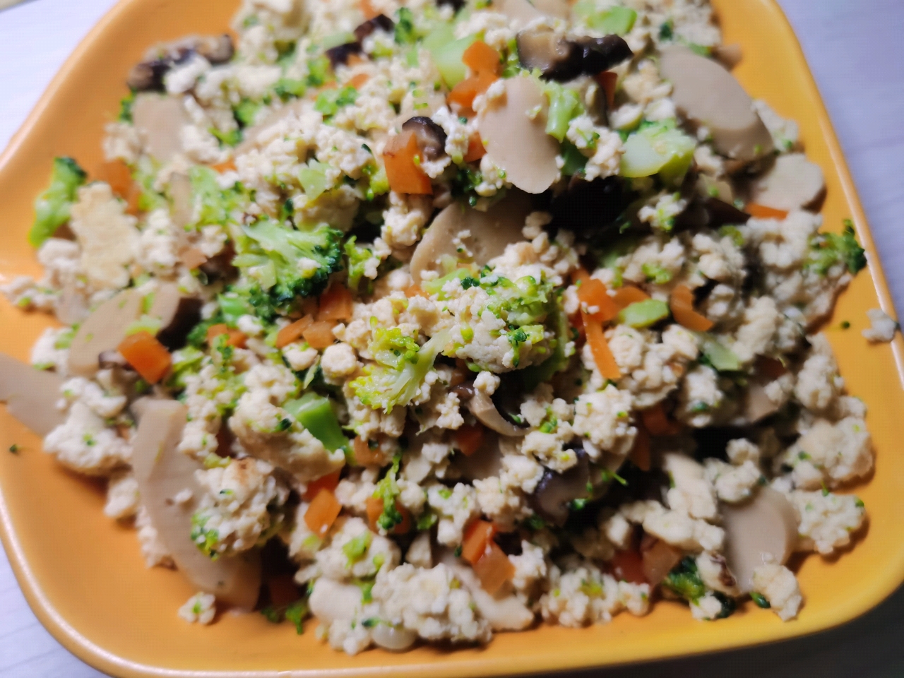300大卡一份的无米豆腐炒饭|低碳高蛋白|减脂必备|快手餐|代替主食