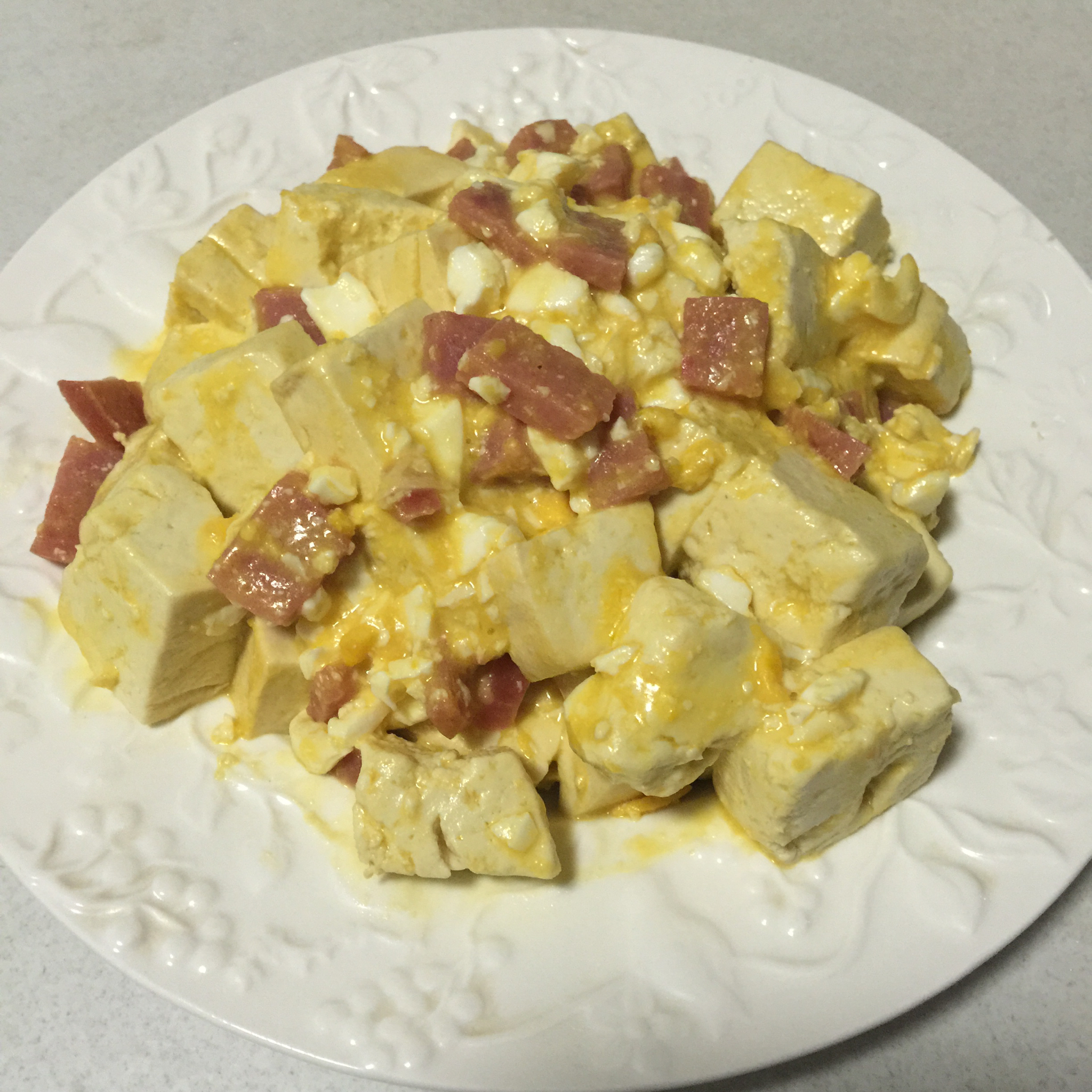 老丁的私房菜-蟹黄豆腐