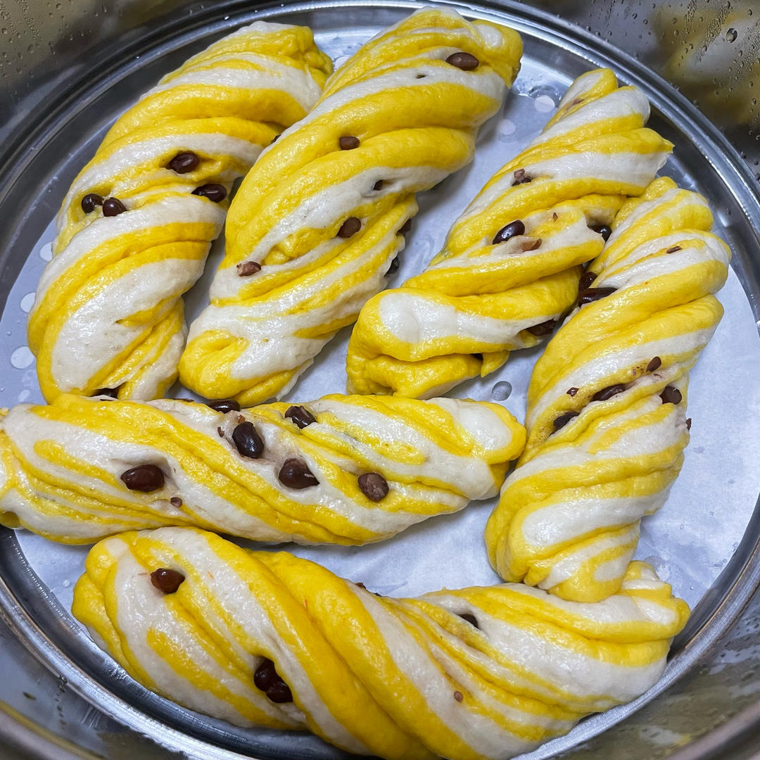 双色蜜豆花卷【宝宝辅食】