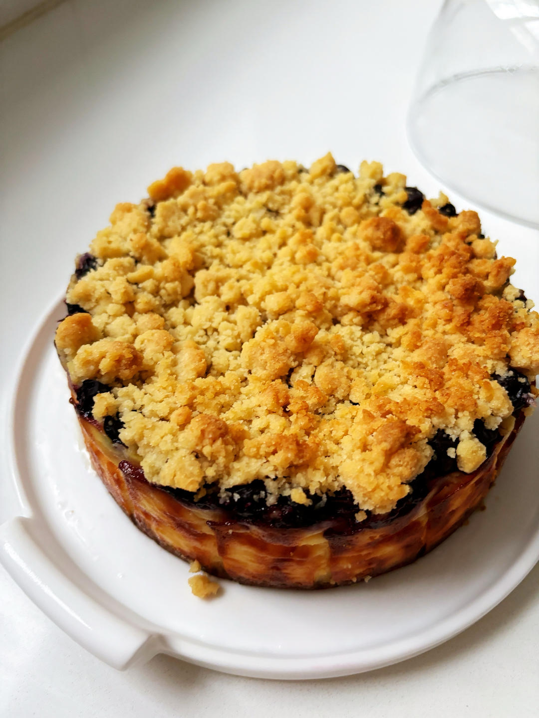 爆浆蓝莓酥粒重乳酪蛋糕