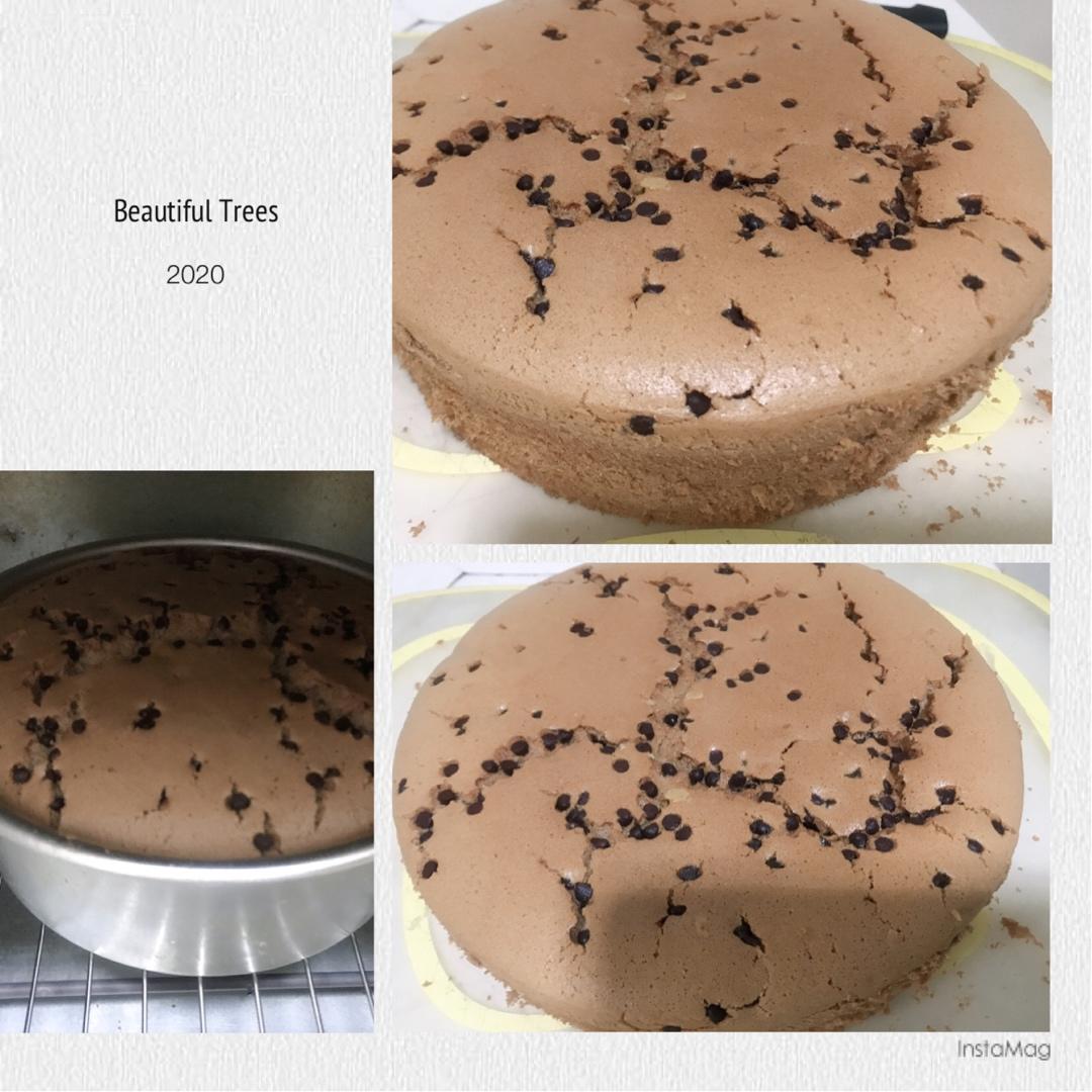 新手零失败的原味戚风蛋糕（八寸）