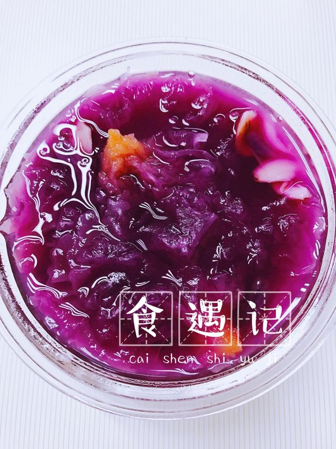 紫薯百合银耳糖水的做法