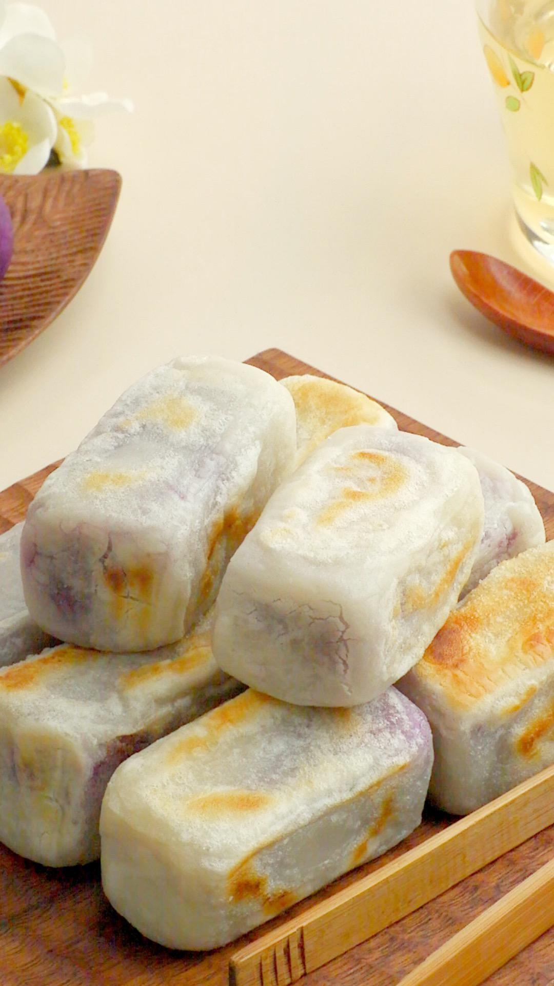 奶香脆皮紫薯饼的做法