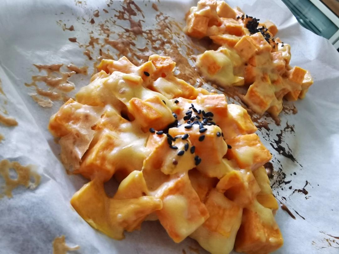 无油低卡红薯饼，香甜酥脆