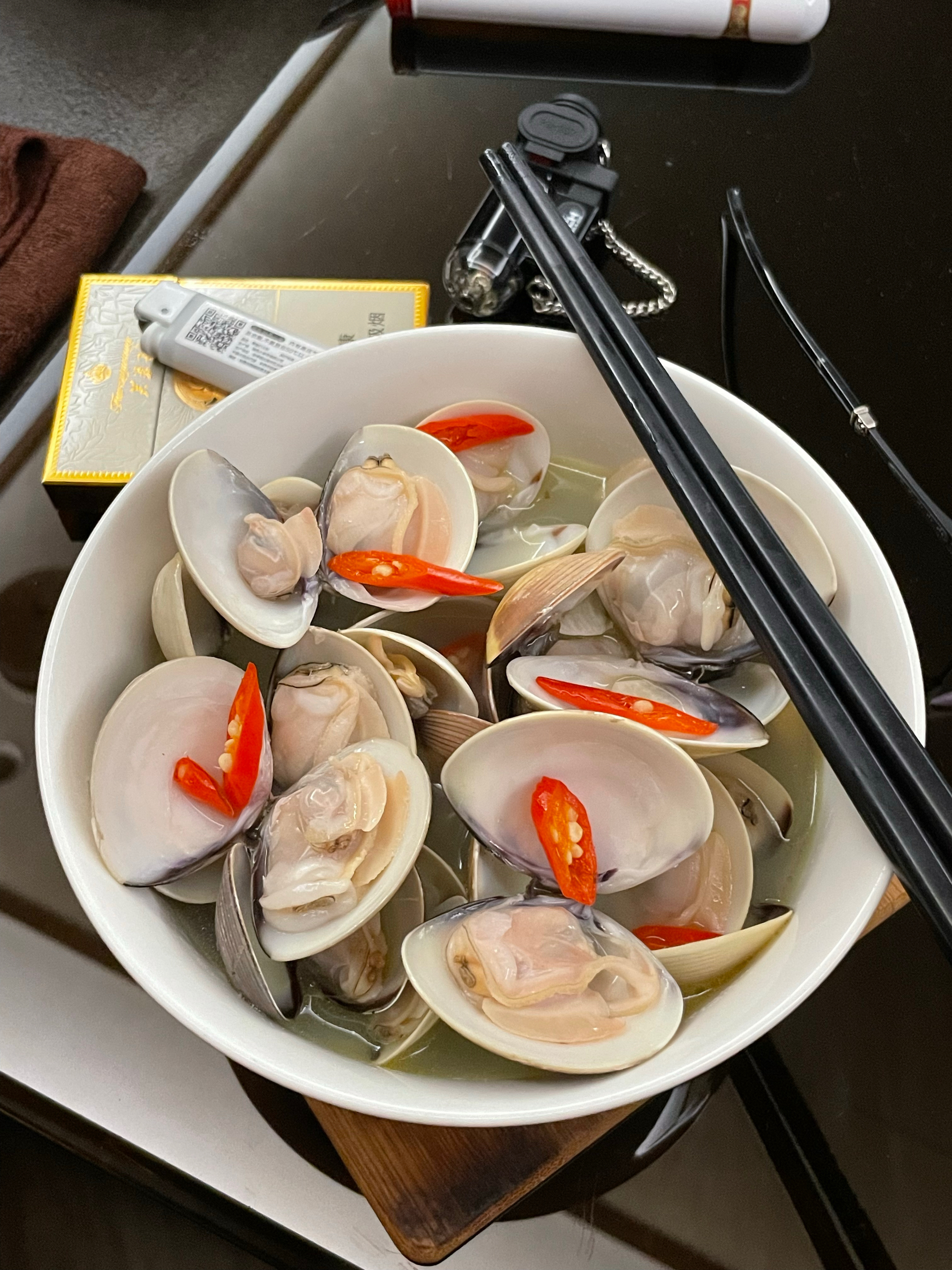 清酒蛤蜊/沙白汤的做法