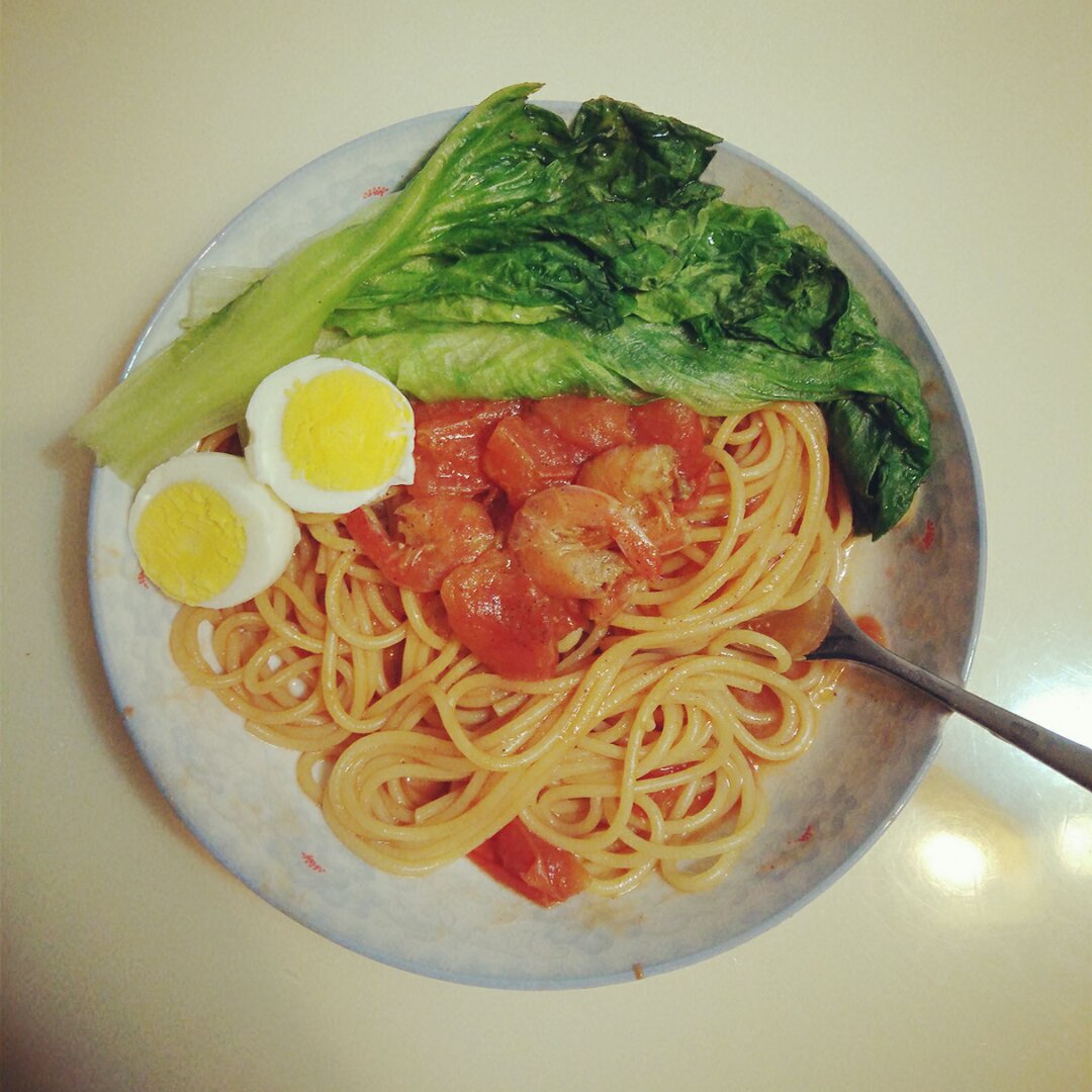 西葫芦海鲜意面