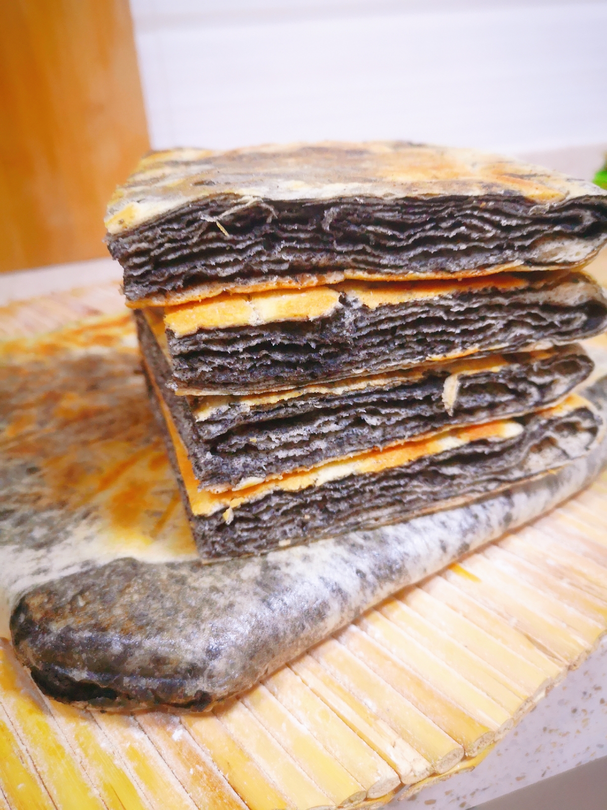 酥香可口的黑芝麻酱千层饼的做法