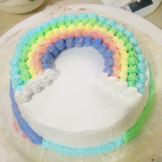 详细的裱花教程--彩虹蛋糕