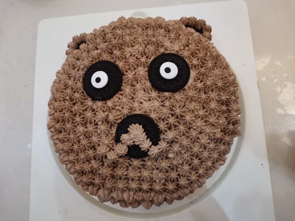 bao宝儿做的小熊生日蛋糕