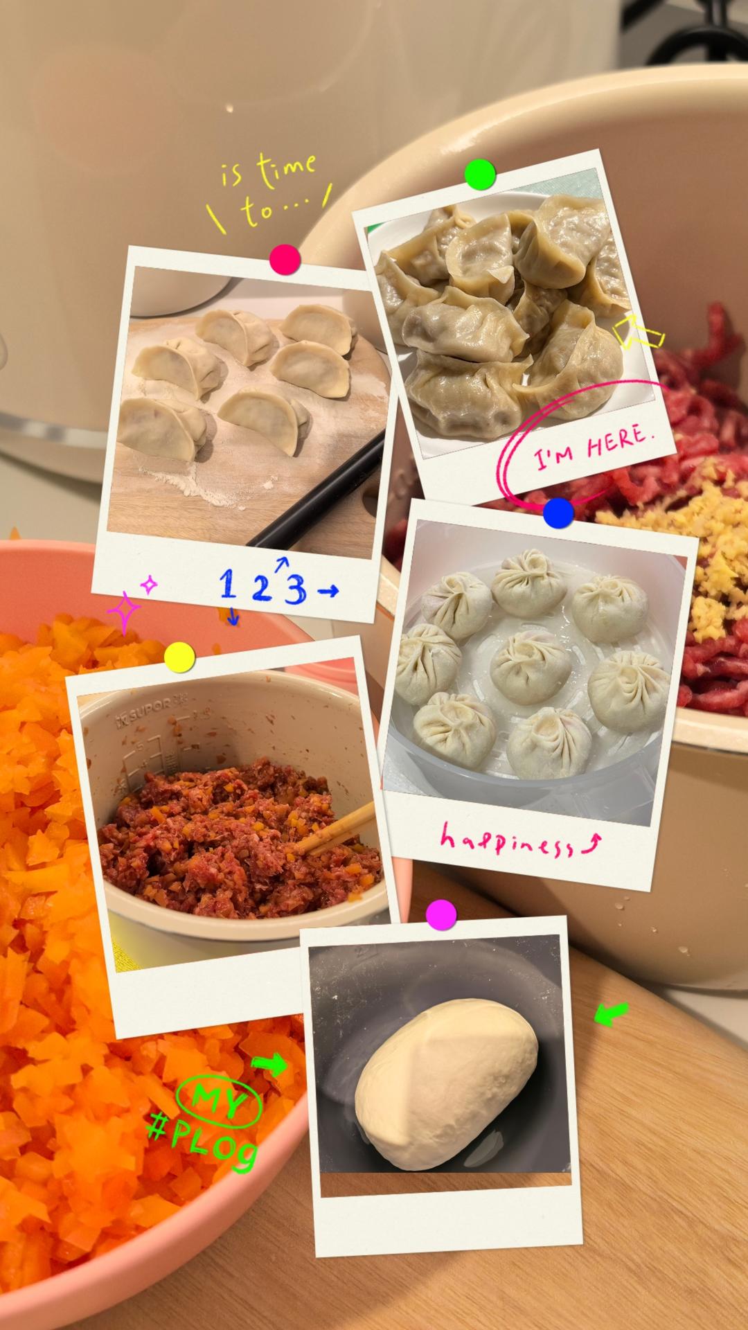 牛肉胡萝卜馅蒸饺