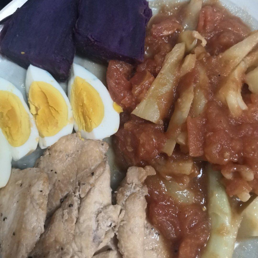 有机花菜炒西红柿