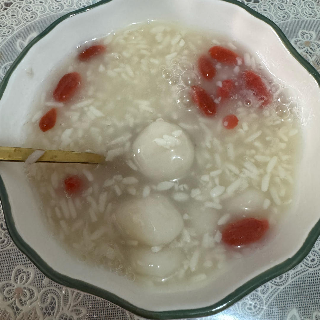 桂花酒酿圆子（附酒酿，小圆子做法）