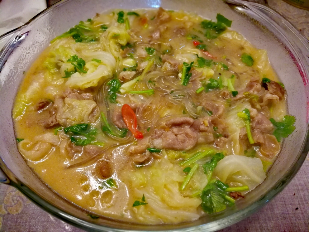 酸辣羊肉白菜粉丝汤的做法