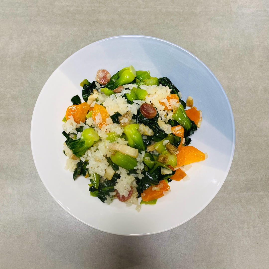 咸肉腊肠胡萝卜菜饭