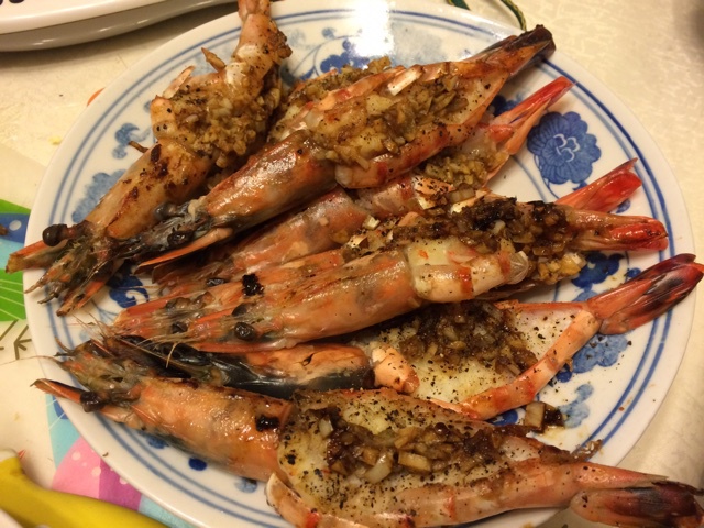 铁板扒虾