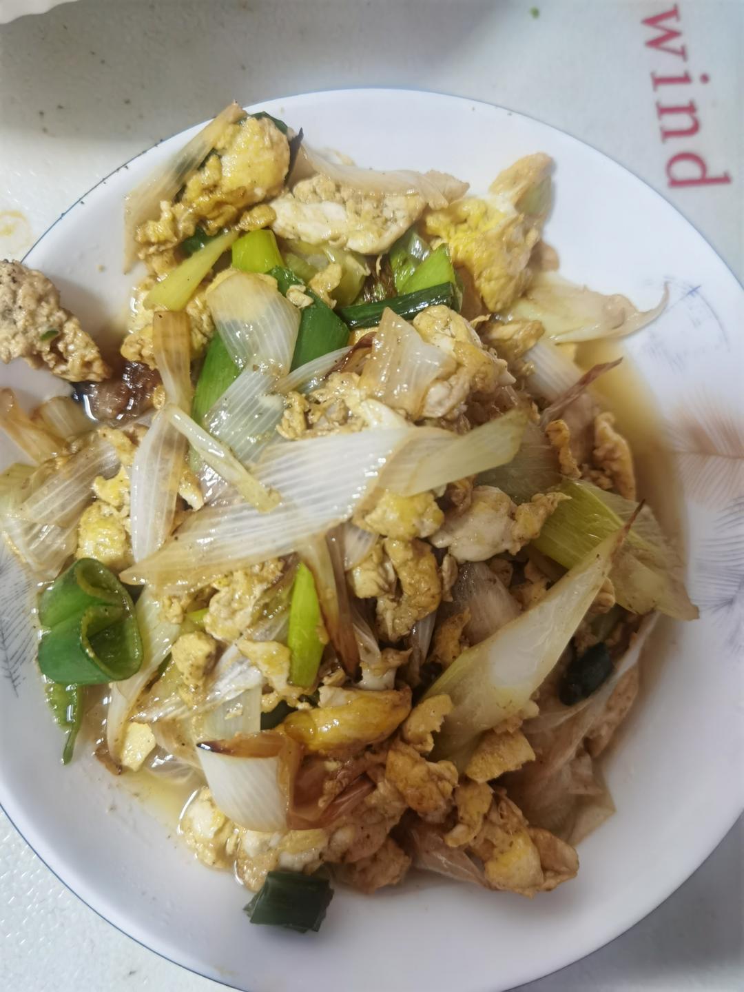 东北的大葱炒蛋