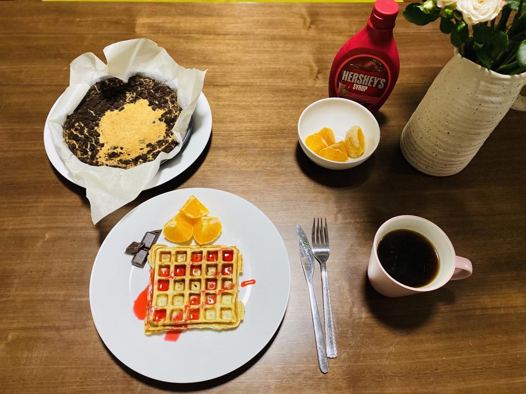 最松软的香蕉华夫饼