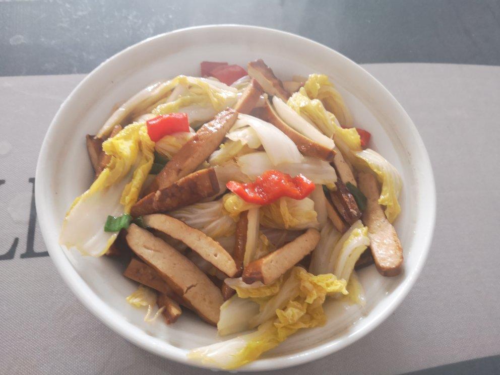 娃娃菜炒豆干（Fried Baby Cabbage with Dried Tofu）