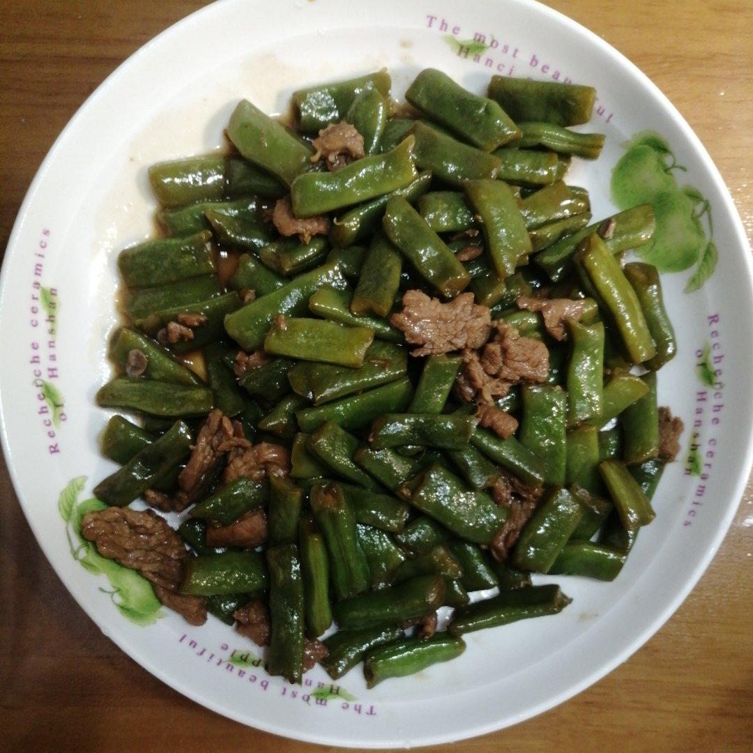 肉片炒豆角