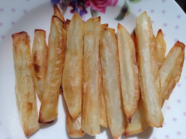 健康无油烤土豆块