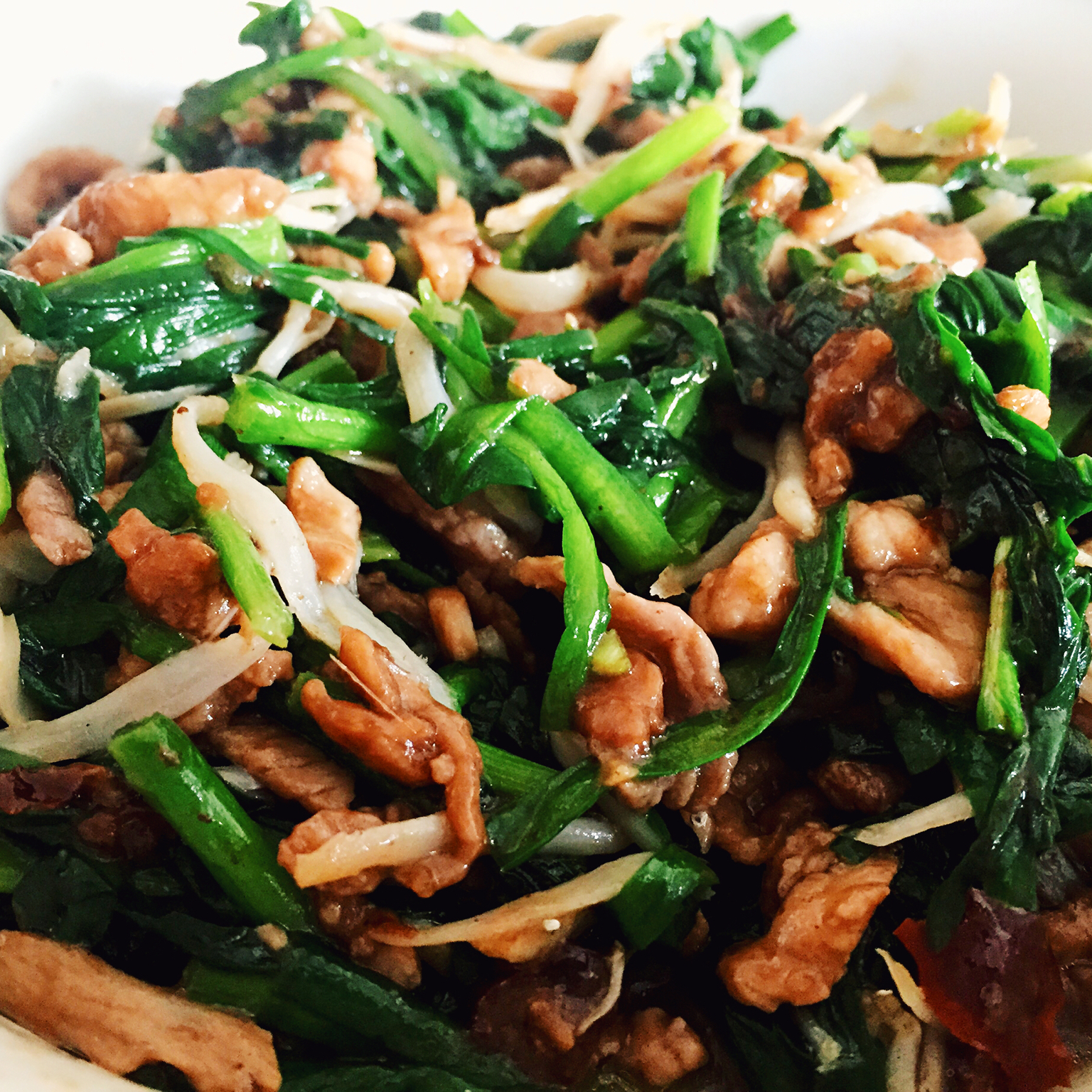 熊小咩做的韭菜炒肉丝