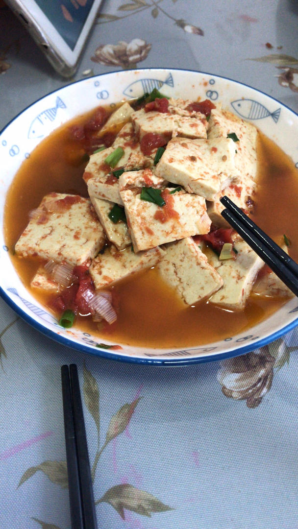 夏日大开胃番茄炖豆腐