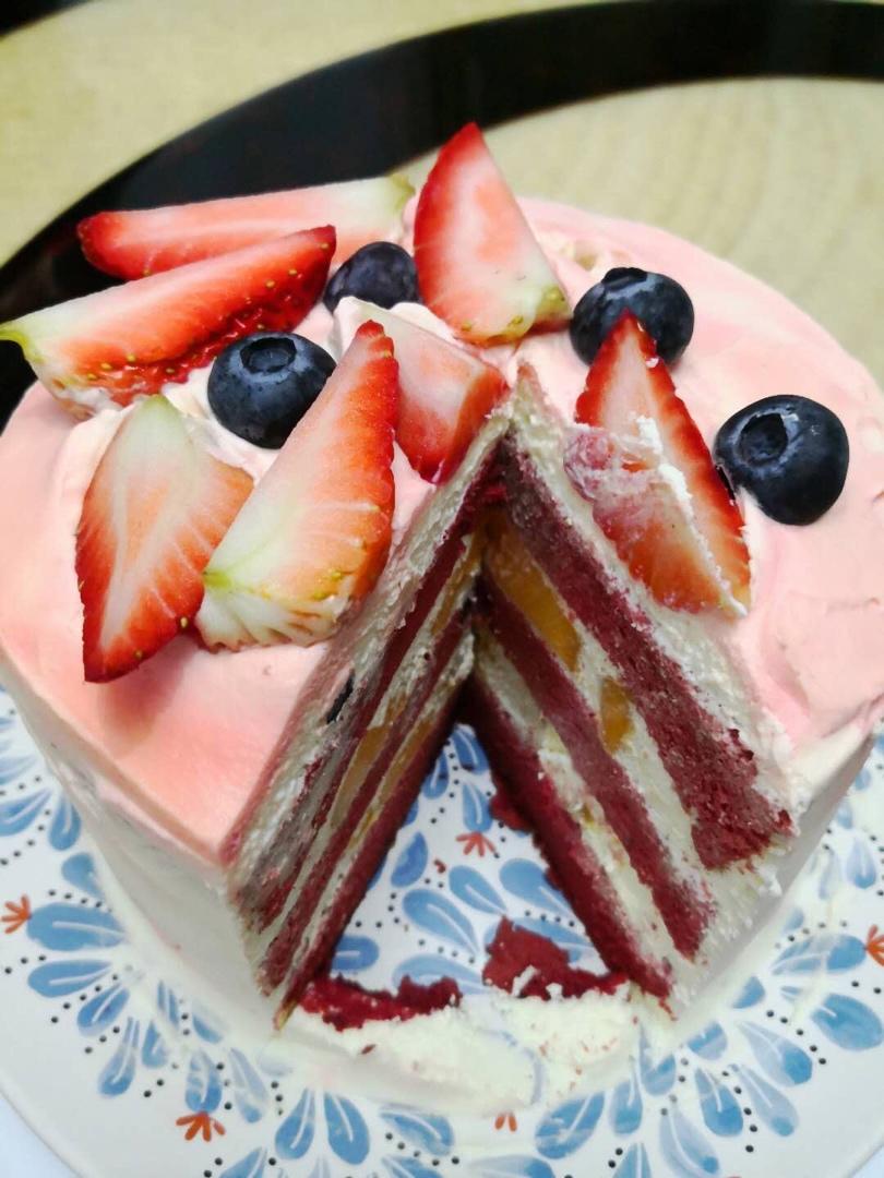 暖心红丝绒蛋糕［6寸绵软戚风版 ］